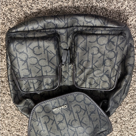 Calvin Klein Black Monogram Backpack - Picture 4 of 7
